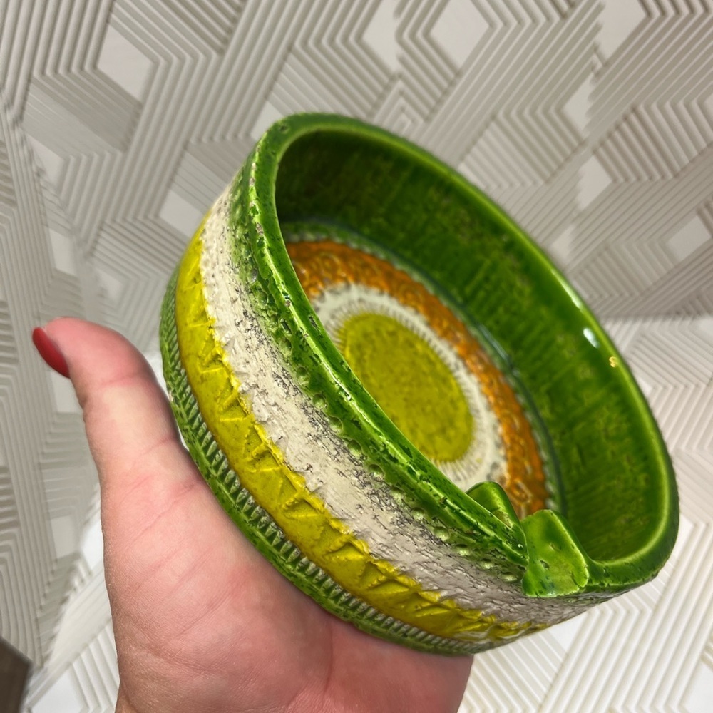 Vintage Mid-Century Bitossi For Rosenthal-Netter Ceramic Glazed Ashtray - Picture 8 of 14